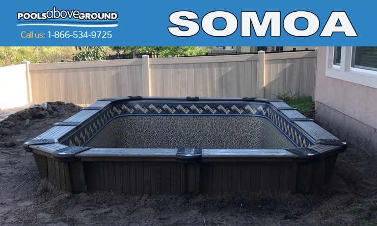 semi inground pool rectangle